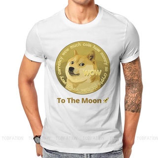 ราคาต่ำสุด!!เสื้อยืดคอกลมพิมพ์ลาย Dogecoin To The Moon คุณภาพสูงสไตล์คลาสสิกสําหรับผู้ชายS-3XL