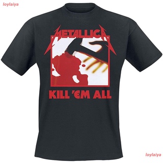 TSHIRTฝ้ายloylaiya Metallica Mens Kill Em All Tracks (Back Print) Slim Fit T-Shirt Black เมทัลลิกา ​วงร็อค เสื้อยืดพิม
