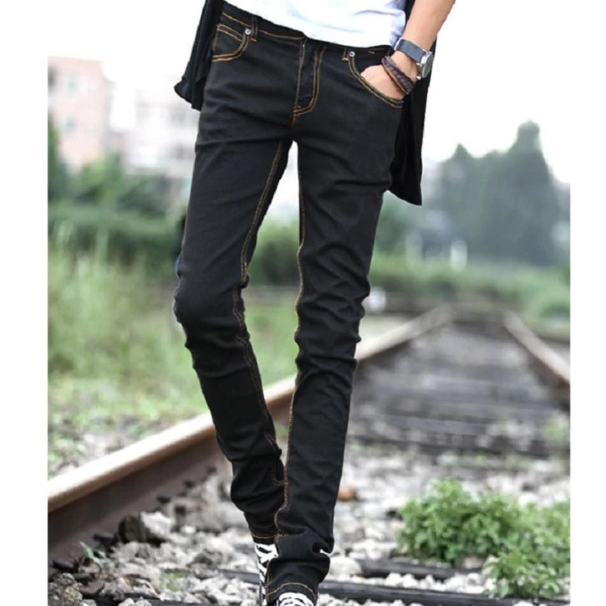 ภาพหน้าปกสินค้ากางเกงยีนส์ขายาวผู้ชาย (สีดำ) รุ่น4010