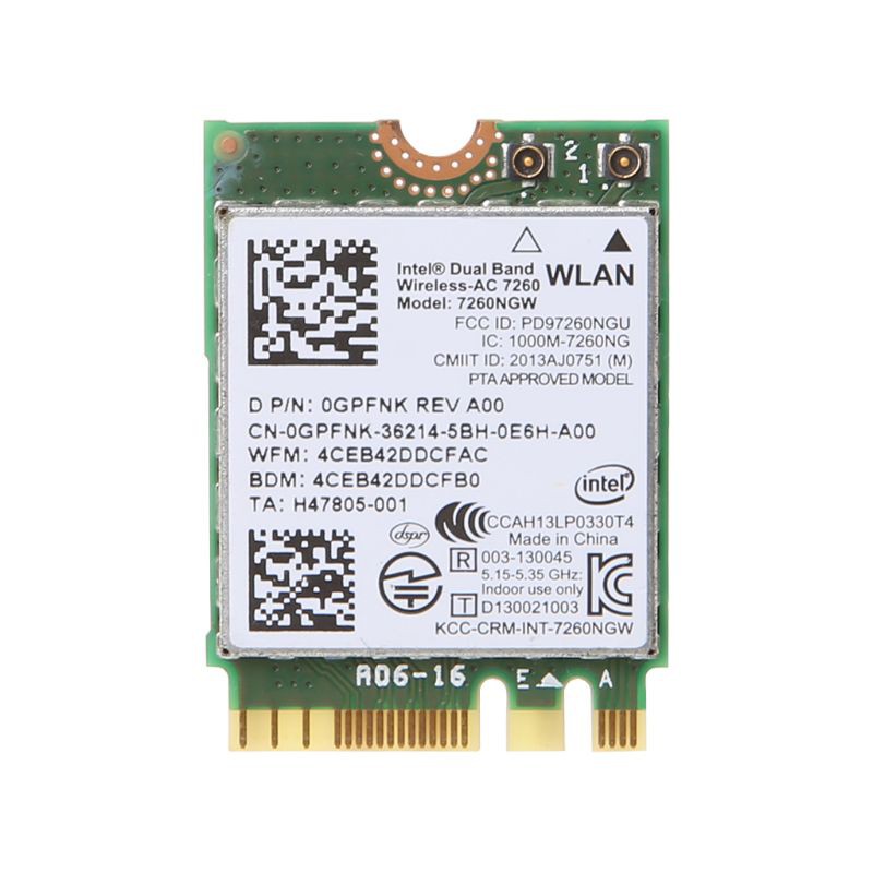 การ์ดdell-intel-dual-band-wireless-ac-7260-7260-ngw-ngff-m-2-การ์ดอินเตอร์เน็ตไร้สายบลูทูธ