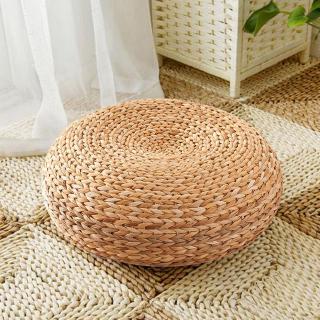 Handmade Straw Cushion Thickened Round Yoga Floor Mat for Meditation Rest