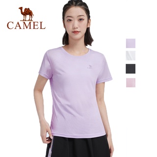 Camel เสื้อยืดกีฬา ระบายอากาศ แบบแห้งเร็ว สําหรับผู้หญิง