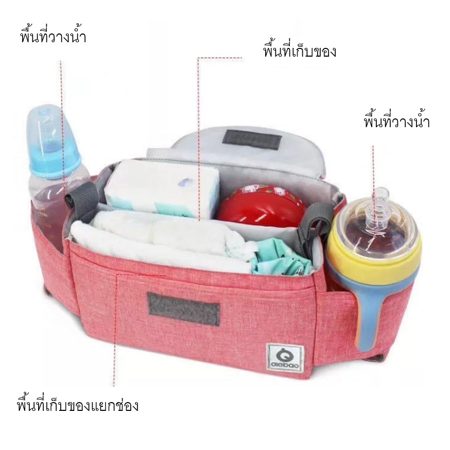 ภาพสินค้ากระเป๋าใส่ของห้อยรถเข็นเด็ก จากร้าน jaideeclub บน Shopee ภาพที่ 2