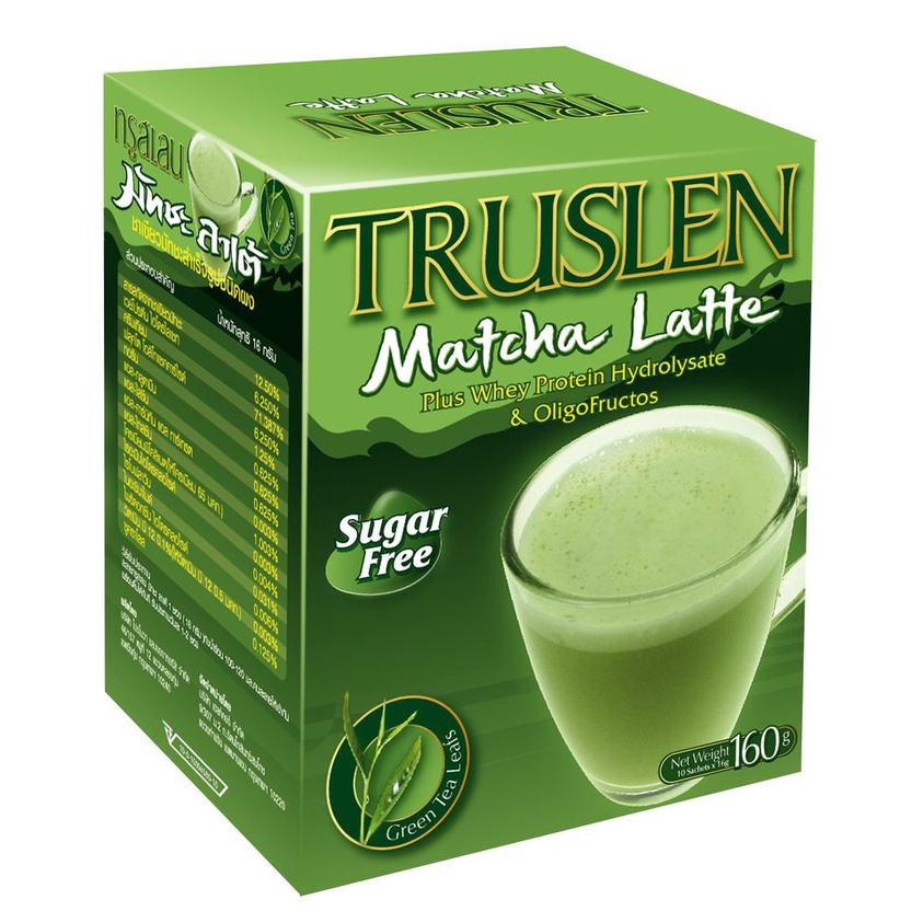 กาแฟtruslen-matcha-latte-จำนวน-1-กล่อง-10-ซอง