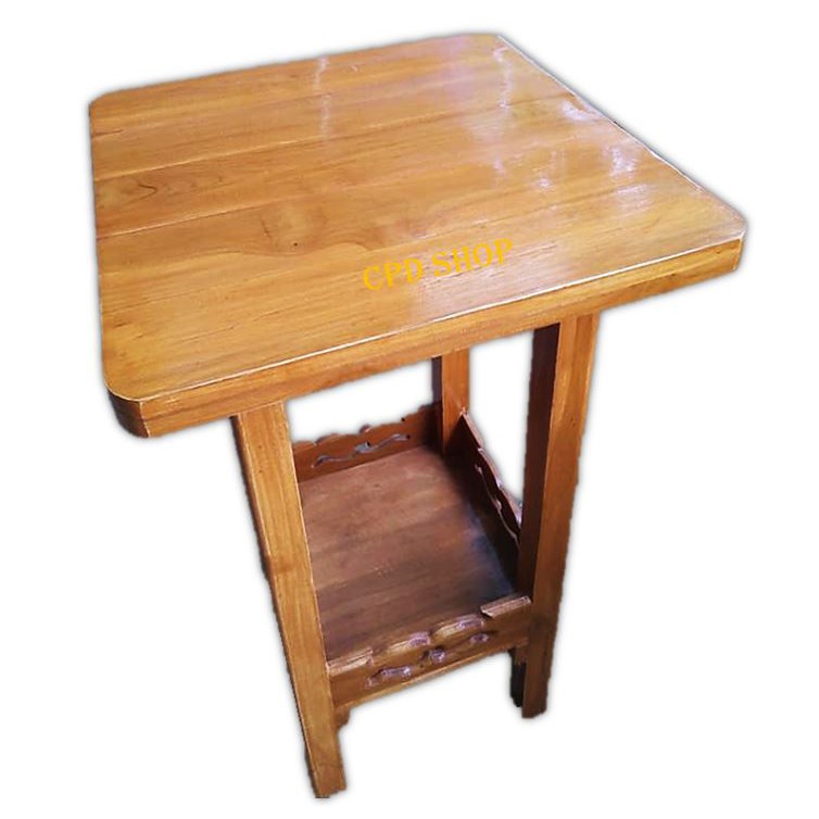 cpd-โต๊ะข้างเตียง-โต๊ะข้างโซฟาไม้สักทอง-พร้อมชั้นวางของ