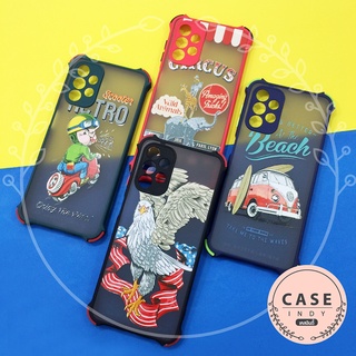 เคส Samsung A12(5G) A13(4G) A22(5G) A23(5G) A33(5G) A52(5G) A53 เคสกันกระแทกกันเลนส์กล้อง พิมพ์การ์ตูน ขอบสีหลังขุ่น