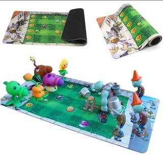 แผ่นรองเมาท์ ลาย plants vs. zombies แผ่นสนามเกมส์พืชปะทะซอมบี้ แผ่นรองโน๊ตบุ๊คสนามเกมส์พืชปะทะซอมบี้ ฉากเกมส์ เกมส์เมาส์