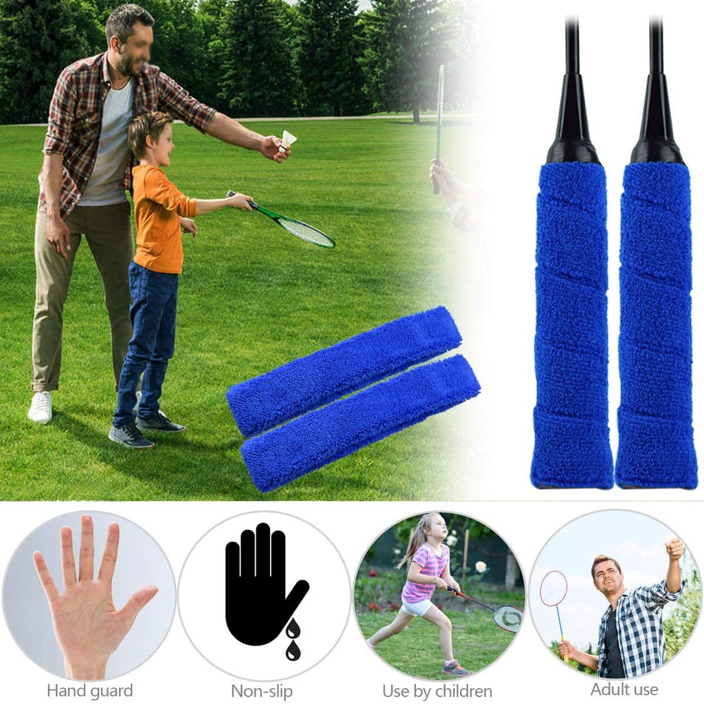 badminton-towel-grip-ไมโครไฟเบอร์-ด้ามไม้แบดมินตัน-มีกาวในตัว-เนื้อผ้านุ่ม-สัมผัสสบาย