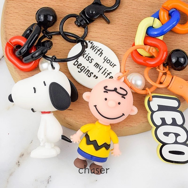 ภาพหน้าปกสินค้าพวงกุญแจจี้การ์ตูน Snoopy สายคล้องมือของขวัญ