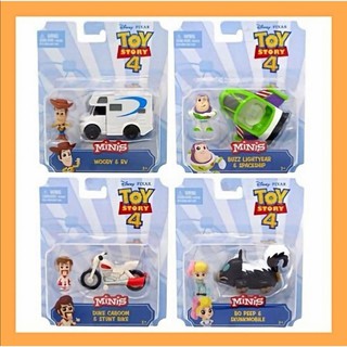 🇺🇸 ลิขสิทธิ์​แท้จาก​อเมริกา​ 🇺🇸  Disney​ Pixar -​ Toy​ Story​ 4​ Minis Set​ จากค่าย​ Mattel (  ทอยสตอรี่ )​