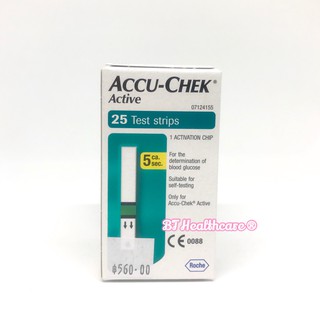 แผ่นวัดน้ำตาล Accu-Chek Active test strip 25 ชิ้น