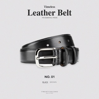 ภาพขนาดย่อของภาพหน้าปกสินค้าTWENTYSECOND เข็มขัดหนัง Leather Belt 01 - สีดำ / Black จากร้าน twentysecond_official บน Shopee