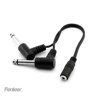 [FENTEER] 3.5mm Stereo Female to 2x 6.35mm 1/4" TS Mono Male Y Splitter Cable