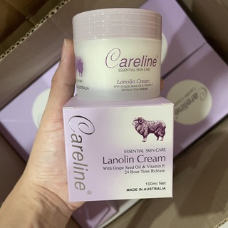 ของแท้ 100% Careline รกแกะครีม Lanolin Cream ขนาด 100 ml สูตรองุ่นสกัด สีม่วง