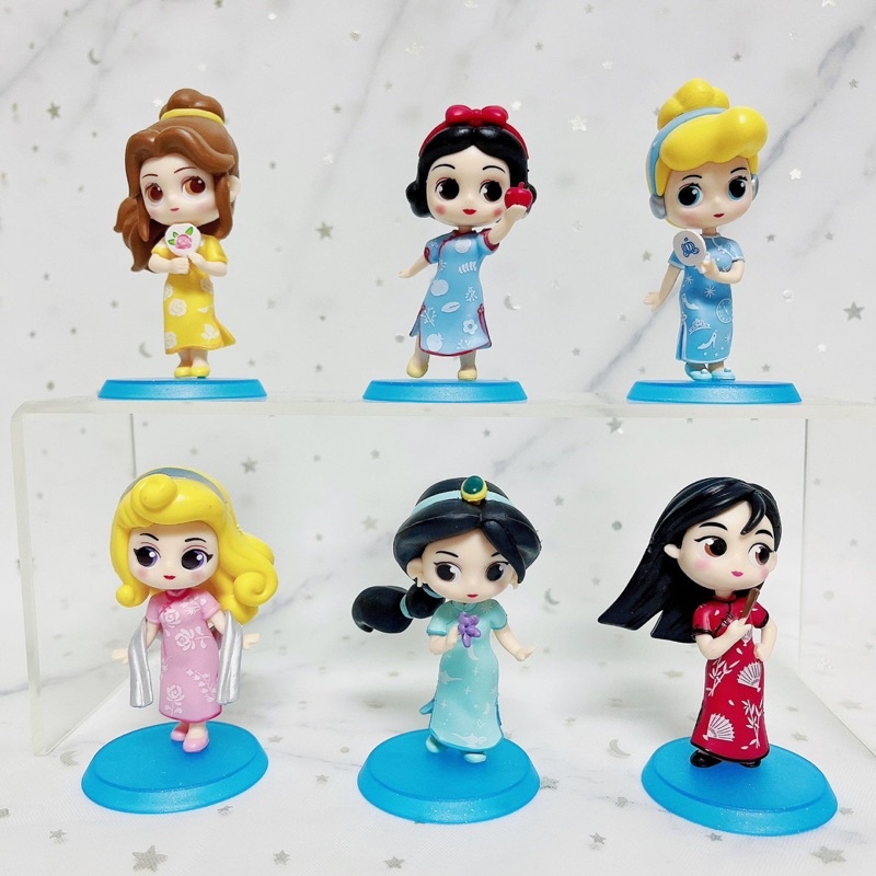 โมเดล-เจ้าหญิงดีสนีย์-disney-princess-ชุดตรุษจีน-ขนาด-9-ซม-น่ารัก-ราคาถูก-พร้อมส่ง-เก็บปลายทางได้