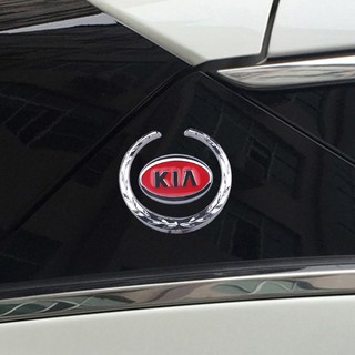 รถจัดแต่งทรงผม 3D โลหะสัญลักษณ์รถหน้าต่างร่างกายตกแต่งตราสำหรับ KIA