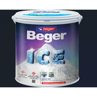 Beger ICE กึ่งเงา สีทาบ้าน เช็ดล้างทำความสะอาดได้ สีบ้านเย็น ขนาด 3.5 ลิตร สีตามสั่ง