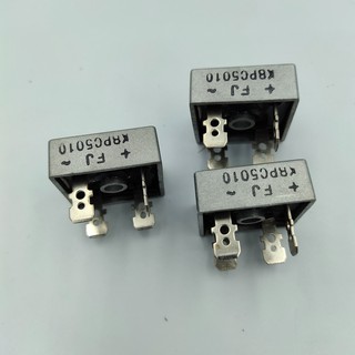 MODEL:KBPC5010 ไดโอดบริดจ์ Diode bridge,บริดจ์ไดโอด Bridge rectifier กระแส:50A 1000โวลท์ แพ็คละ 5ชิ้น