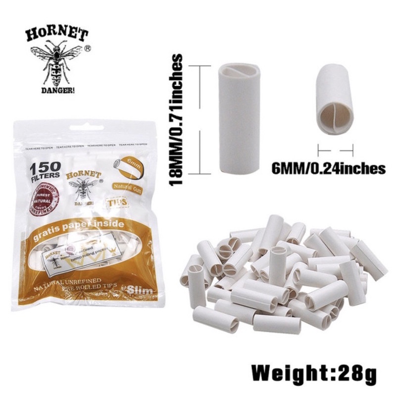 hornet-pre-rolled-tips-unrefined-filters-6mm-slim-rolling-paper-tips-150-tips