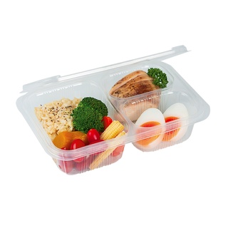 เอโร่ กล่องอาหาร 3 ช่อง พร้อมฝา PP x 25 ชุด101220aro Food Box 3-Part PP x 25 set