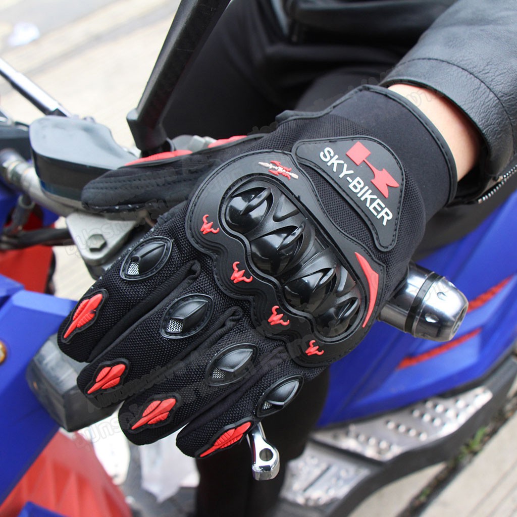 ภาพหน้าปกสินค้า(ลด 15% โค้ด LERTD) ถุงมือขี่มอเตอร์ไซค์ ถุงมือขับมอเตอร์ไซค์ ระบายความร้อนได้ดี ขับรถ SKY BIKER (4 สี) จากร้าน lertpong.t บน Shopee