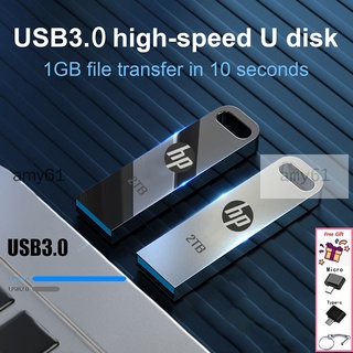 ภาพขนาดย่อของสินค้าแฟลชไดรฟ์ USB 3.0 2TB โลหะ กันน้ํา ความเร็วสูง