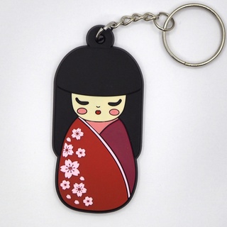 พวงกุญแจยาง Japan ญี่ปุ่น Kid เด็ก Sakura Kimono ตรงปก พร้อมส่ง