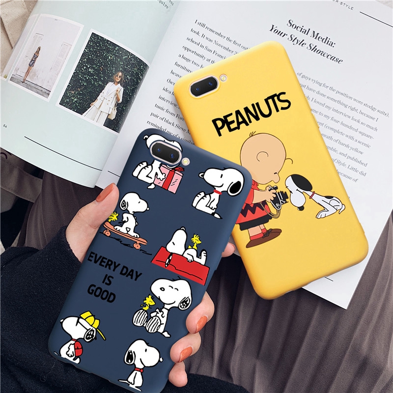 beeop-เคสซิลิโคน-เนื้อแมตต์-พิมพ์ลาย-snoopy-สำหรับ-oppo-a12-f9-f9pro-f5-a73-f7-a59-f1s-a57-a39-a37-neo-a83-a5-a3s-a7-a5s-f11-a71