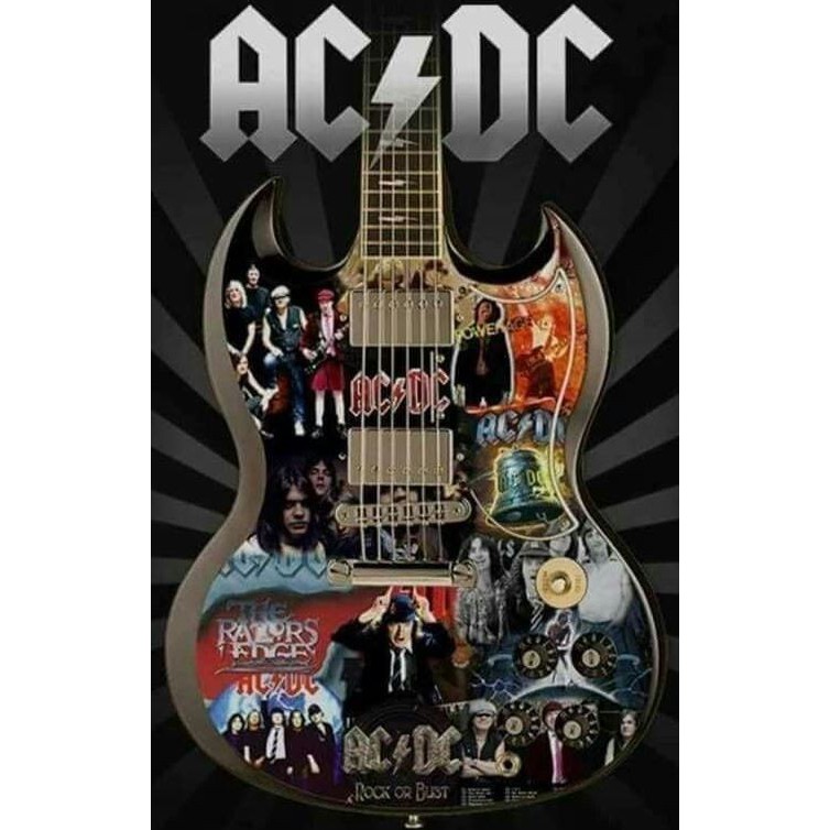 AC/DC ACDC 2 Magnet fridge Rock Band Music Metal แผ่นแม่เหล็ก ติด ...