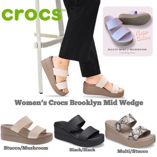 สินค้า Women’s Crocs Brooklyn Mid Wedeg 💗#รองเท้าเพื่อสุขภาพ #Crocs #รองเท้าCrocs #รองเท้าผู้หญิง #รองเท้าส้นตึก