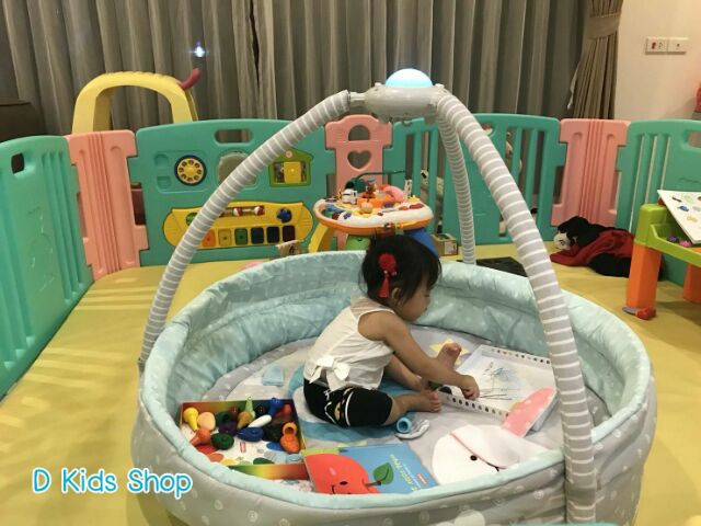 baby-mosquito-net-pool-play-mat-เพลยิม-เสริมพัฒนาการจัมโบ้-รุ่นมีมุ้ง-มีขอบตั้ง-มีโมบายไฟฟ้าอัติโนมัติ-พรีเมี่ยมเกรด