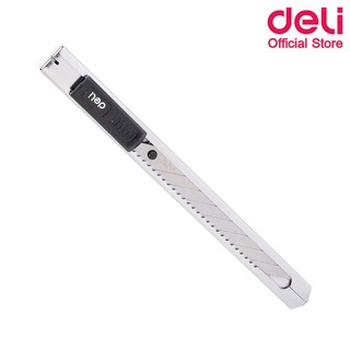 Deli 2034 Steel Cutter คัตเตอร์เหล็ก (ใบมีดเอียง 30 องศา) ขนาด 125×15×11MM 8 ใบมีด snap-off คัตเตอร์ คัตเตอร์ราคาถูก