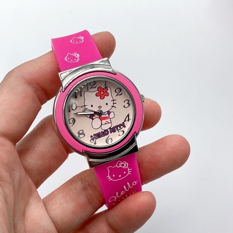 นาฬิกาลายคิตตี้-แฟชั่นสีน่ารัก-เป็นที่นิยมของเด็กหญิง-มีให้เลือกหลายสี