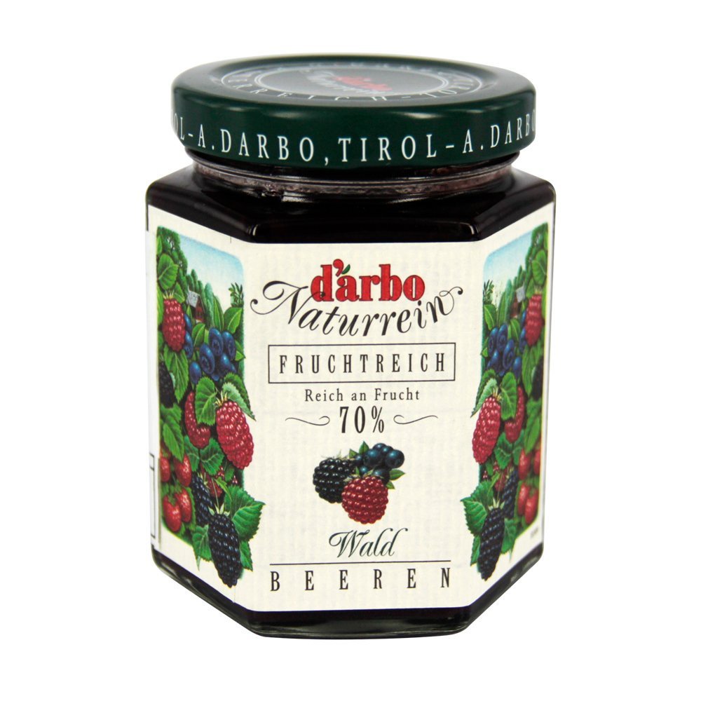ข้อมูลเพิ่มเติมของ Darbo Forest Berry Spread 200gr. / แยมผลไม้รวมเข้มข้น 70% (ตราดาร์โบ้) ขนาด 200 กรัม