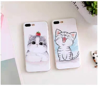 Compatible For Samsung Galaxy A24 M14 A34 A54 A14 A04S A04 A13 A23 A33 A53 A03 A02S A03S A22 M22 M32 A32 A52S A72 A12 M12 A02 M02 A71 A51 A50 A70 A30S A50S เคสโทรศัพท์มือถือลายมะเขือเทศแมวสีขาวสําหรับ