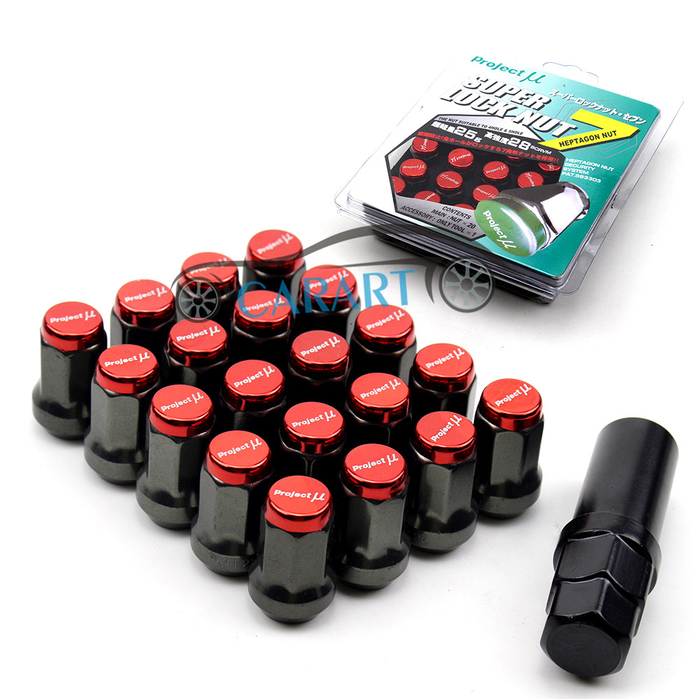 Project MU Racing คอมโพสิตเหล็กยางล้อถั่ว 33 มม.M12x1.5/1.25 ขอบล้อรถ ...