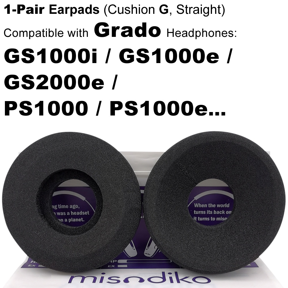 ภาพหน้าปกสินค้าMisodiko แผ่นโฟมครอบหูฟัง แบบเปลี่ยน สําหรับ Grado GS1000i GS1000e GS2000e PS1000 PS1000e