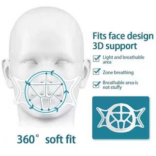 ซิลิโคนรองแมส3D Face Mask Bracketที่ใส่ซิลิโคนรองรับโครงช่วยหายใจที่รองหน้ากากอนามัยคล้องหูช่วยให้หายใจสะดวก รุ่นอัพเกรด