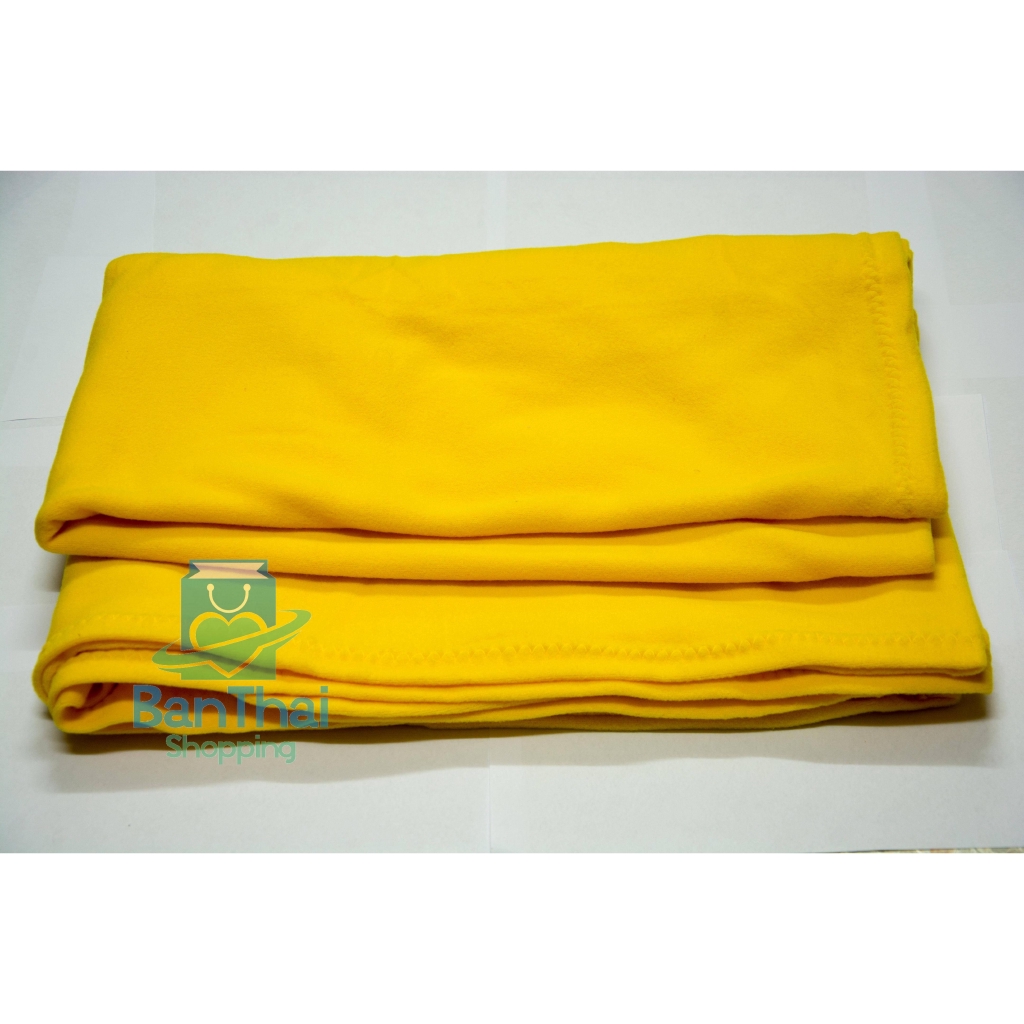 ผ้าห่มพระ-ผ้าสำลี-ผ้าฟรีส-ผ้าถวายพระ-สีน้ำตาล-เหลืองพระ-คุณภาพดี-ขนาด-52-x-103-นิ้ว-bt99