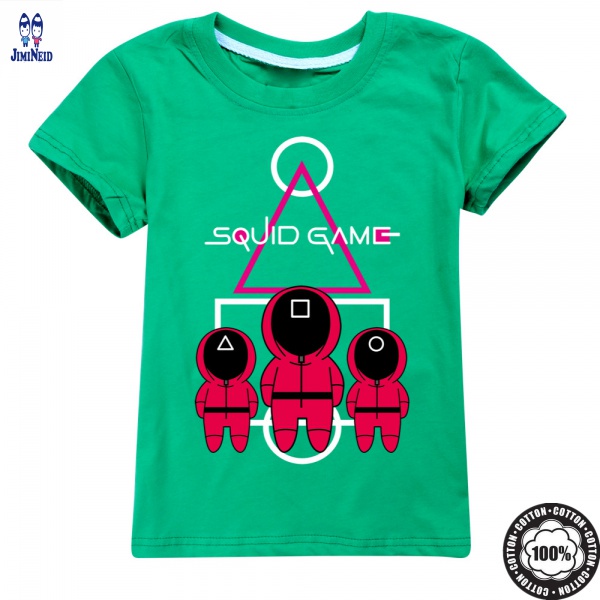 squid-game-เสื้อยืดแขนสั้น-ผ้าฝ้าย-พิมพ์ลายเกมหมึก-สําหรับเด็กผู้ชาย-และเด็กผู้หญิง-เกมปลาหมึก
