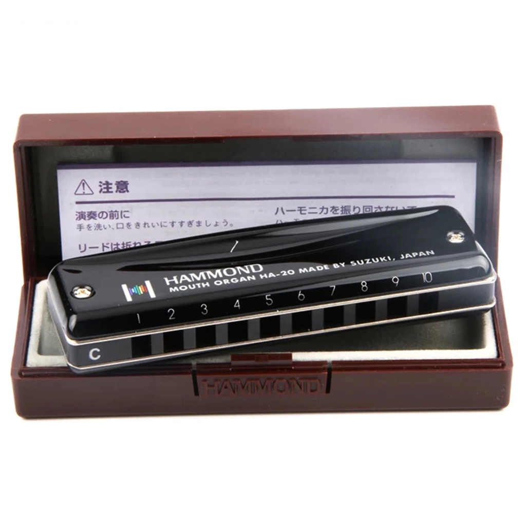 Suzuki® Hammond HA-20 ฮาร์โมนิก้า 10 ช่อง คีย์ G - เมาท์ออ