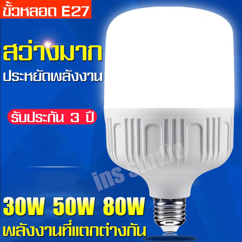 หลอดไฟ-หลอดไฟled-หลอดไฟสำรอง-ขั้วe27-รับประกันความสว่าง-เหมาะสำหรับ-ครอบครัว-ตลาดกลางคืน