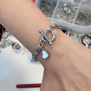 🇰🇷byyum🇰🇷Handmade products in Korea[Lovely Surgical Steel Heart Bracelet]