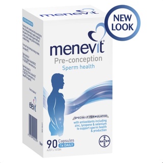 ภาพขนาดย่อของภาพหน้าปกสินค้าMenevit Male Fertility Supplement Pregnancy 90 Capsules Nutrition elevit ออสเตรเลีย ชาย แคปซูลตั้งครรภ์ อาหารการกิน จากร้าน mark_crius.th บน Shopee