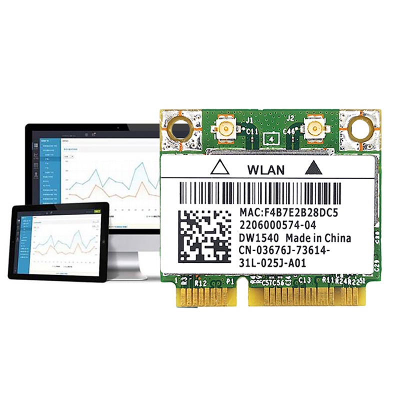 สําหรับ-broadcom-bcm943228-การ์ดเครือข่ายไร้สายในตัว-dw1540-2-4g-5g-dual-frequency-mini-pcie-300mbps-802-11a-b-g-n