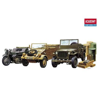 โมเดลประกอบ Academy Model 1/72 AC13416 (1310) WWII GROUND VEHICEL SET