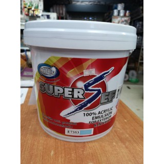 สีน้ำอะคริลิค 100%  เฉดสีเข้ม ยี่ห้อ Supersef ขนาด 2.5 แกลลอน