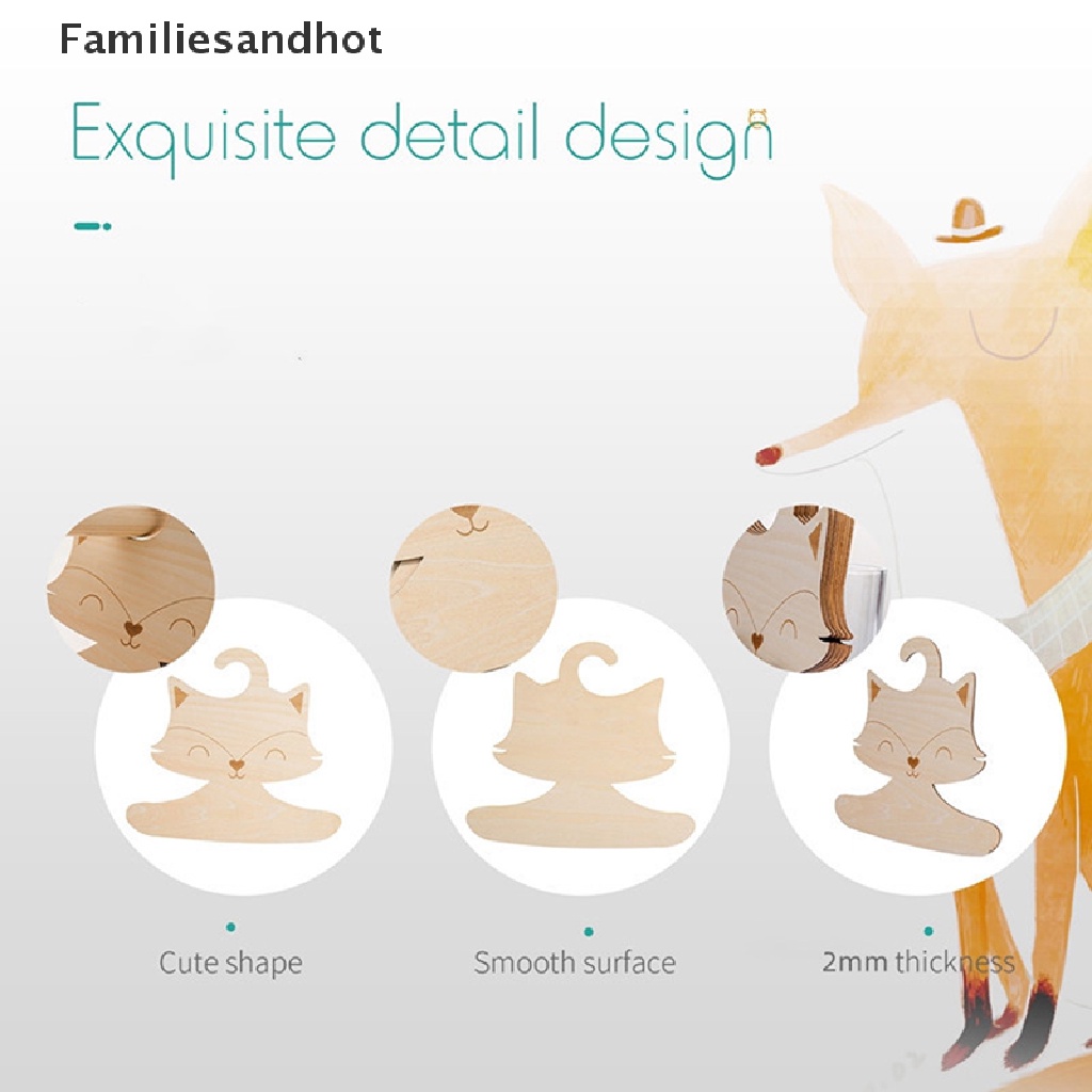 familiesandhot-gt-ไม้แขวนเสื้อ-แบบไม้-รูปสุนัขจิ้งจอก-สร้างสรรค์-สําหรับเด็ก-5-ชิ้น