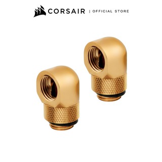 CORSAIR Cooler Hydro X Series 90 ° Rotary Adapter Twin Pack — Gold