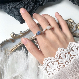 แหวนลูกปัด ประดับมุก สไตล์เกาหลี สำหรับผู้หญิง